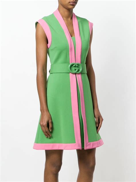 purple gucci dress|Gucci pink and green dress.